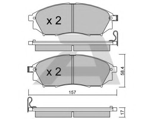 Комплект тормозных колодок, дисковый тормоз AISIN BPRE-1011