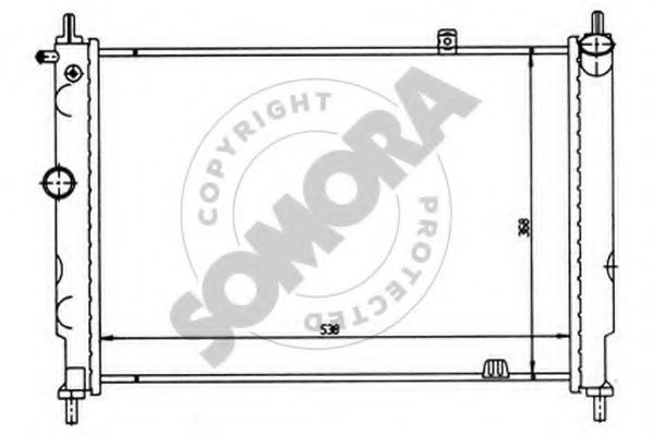 Радиатор, охлаждение двигателя SOMORA 211541