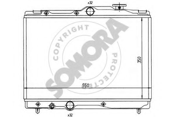 Радиатор, охлаждение двигателя SOMORA 314142