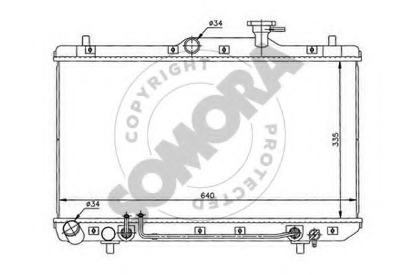 Радиатор, охлаждение двигателя SOMORA 131240A