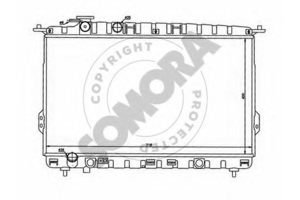 Радиатор, охлаждение двигателя SOMORA 137040B