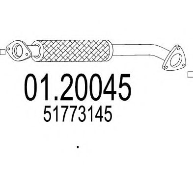 Труба выхлопного газа MTS 01.20045