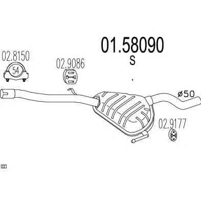 Средний глушитель выхлопных газов TIMAX FT711Q