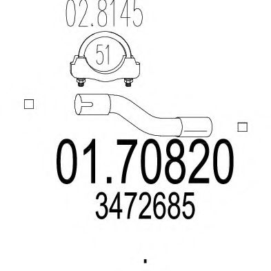 Труба выхлопного газа MTS 01.70820