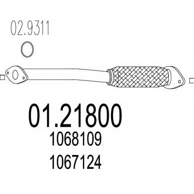 Труба выхлопного газа MTS 01.21800