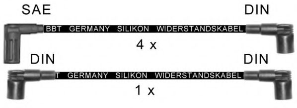 Комплект проводов зажигания BBT ZK1387