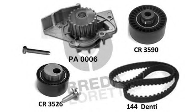 Водяной насос + комплект зубчатого ремня BREDA  LORETT KPA0785A