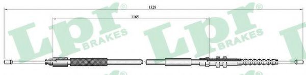 Трос, стояночная тормозная система LPR C0112B