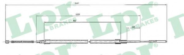 Трос, стояночная тормозная система LPR C0964B