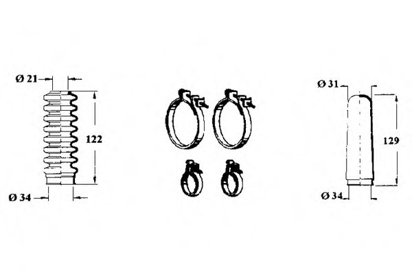 Комплект пылника, рулевое управление OCAP 0902427