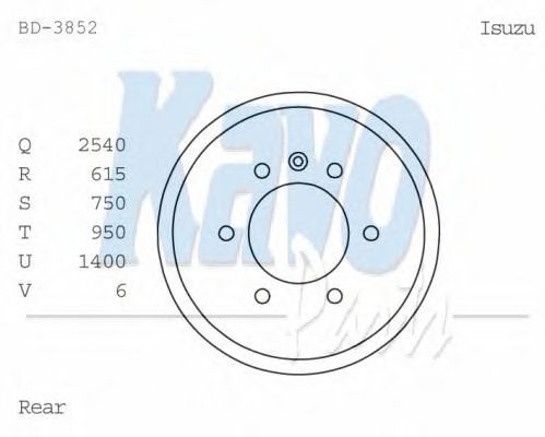 Тормозной барабан KAVO PARTS BD-3852