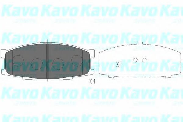 Комплект тормозных колодок, дисковый тормоз KAVO PARTS KBP-5527