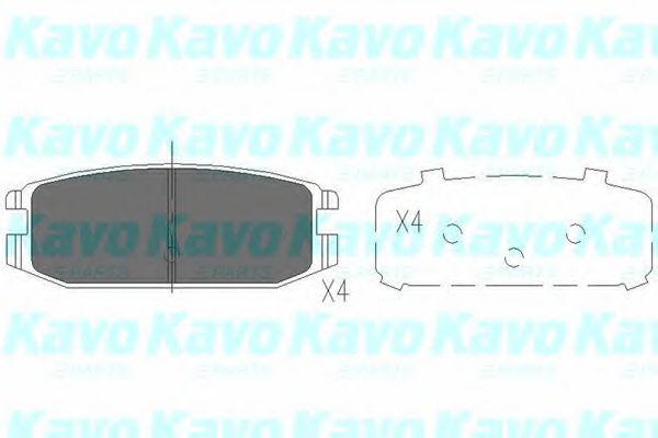 Комплект тормозных колодок, дисковый тормоз KAVO PARTS KBP-5538