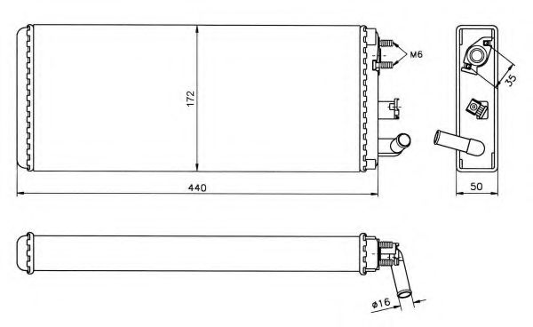 Теплообменник, отопление салона NRF 52207