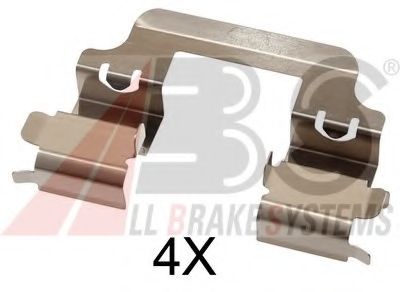 Комплектующие, колодки дискового тормоза A.B.S. 1728Q