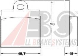 Комплект тормозных колодок, дисковый тормоз A.B.S. 20075