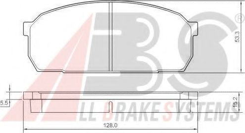 Комплект тормозных колодок, дисковый тормоз A.B.S. 36926