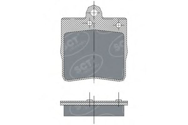 Комплект тормозных колодок, дисковый тормоз SCT Germany SP 247 PR