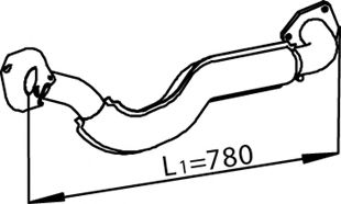 Труба выхлопного газа DINEX 74102