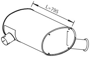 Средний / конечный глушитель ОГ DINEX 28387