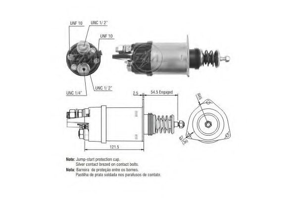Тяговое реле, стартер ERA 1362