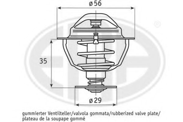 Термостат, охлаждающая жидкость ERA 350120