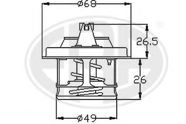 Термостат, охлаждающая жидкость ERA 350299