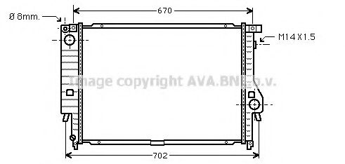 Радиатор, охлаждение двигателя AVA QUALITY COOLING BW2128