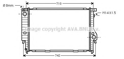 Радиатор, охлаждение двигателя AVA QUALITY COOLING BW2138