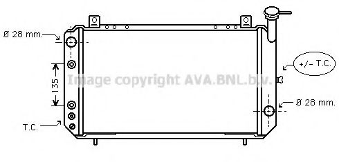 Радиатор, охлаждение двигателя AVA QUALITY COOLING DN2050