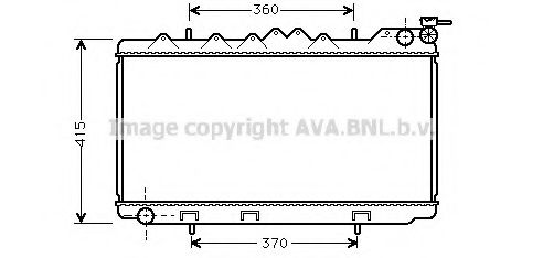 Радиатор, охлаждение двигателя AVA QUALITY COOLING DN2096