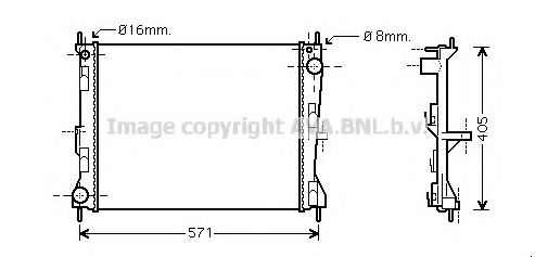 Радиатор, охлаждение двигателя AVA QUALITY COOLING DN2235