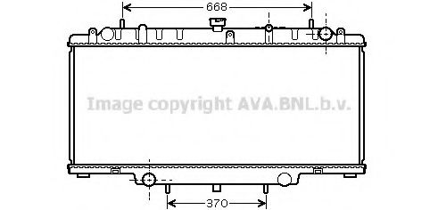 Радиатор, охлаждение двигателя AVA QUALITY COOLING DN2246