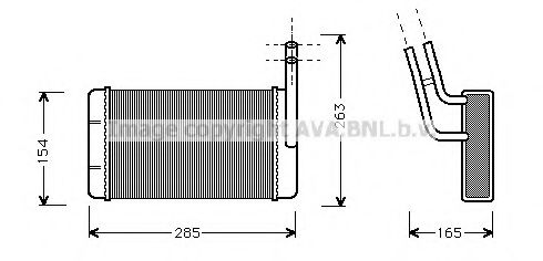 Теплообменник, отопление салона AVA QUALITY COOLING FD6163