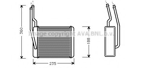 Теплообменник, отопление салона AVA QUALITY COOLING FD6272