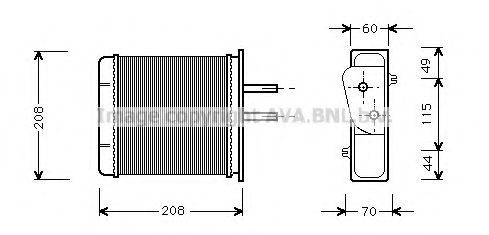 Теплообменник, отопление салона AVA QUALITY COOLING FTA6150