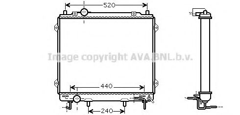 Радиатор, охлаждение двигателя AVA QUALITY COOLING HY2146