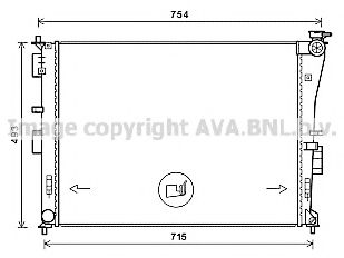 Радиатор, охлаждение двигателя AVA QUALITY COOLING KA2269