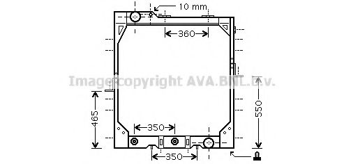 Радиатор, охлаждение двигателя AVA QUALITY COOLING ME2195