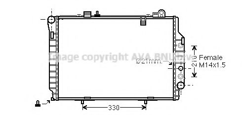 Радиатор, охлаждение двигателя AVA QUALITY COOLING MSA2203