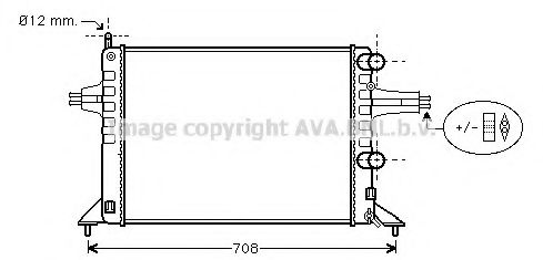 Радиатор, охлаждение двигателя AVA QUALITY COOLING OL2257