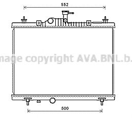 Радиатор, охлаждение двигателя AVA QUALITY COOLING RT2603