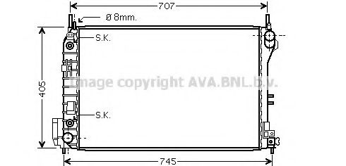 Радиатор, охлаждение двигателя AVA QUALITY COOLING SB2059