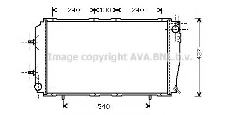 Радиатор, охлаждение двигателя AVA QUALITY COOLING SU2055