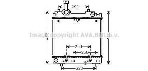 Радиатор, охлаждение двигателя AVA QUALITY COOLING SZ2114