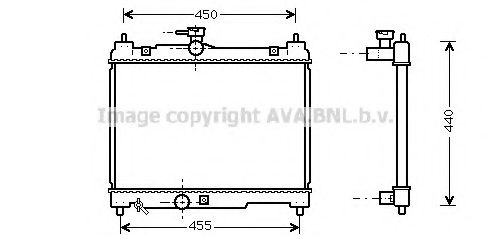 Радиатор, охлаждение двигателя AVA QUALITY COOLING TOA2251