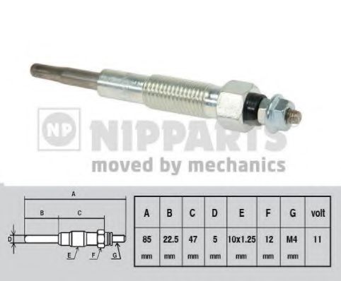 Свеча накаливания NIPPARTS J5713008