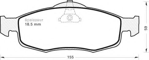 Комплект тормозных колодок, дисковый тормоз MGA 315