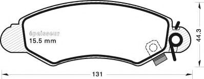 Комплект тормозных колодок, дисковый тормоз MGA 621
