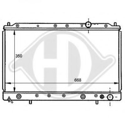 Радиатор, охлаждение двигателя DIEDERICHS 8122131